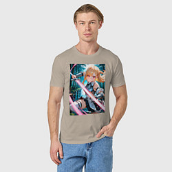 Футболка хлопковая мужская Марин Китагава косплей Асуны Юки, цвет: миндальный — фото 2