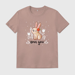 Мужская футболка Love you bunny