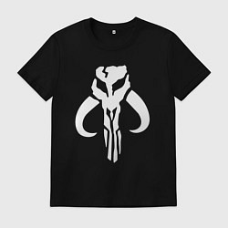 Футболка хлопковая мужская Знак мандалора The mandalorian, цвет: черный