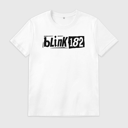 Мужская футболка Blink 182 трафарет черный / Белый – фото 1