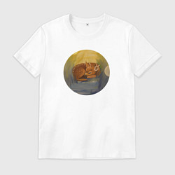Футболка хлопковая мужская Сонный малыш, цвет: белый