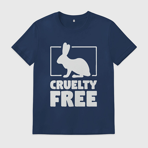 Мужская футболка Нет жестокости / Тёмно-синий – фото 1