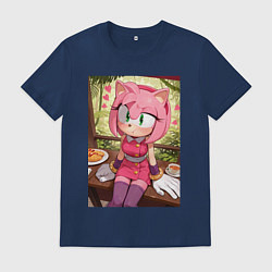 Футболка хлопковая мужская Эми Роуз из Somic, цвет: тёмно-синий