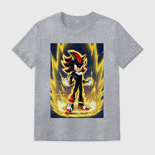 Мужская футболка Шэдоу охвачен аурой силы / Меланж – фото 1