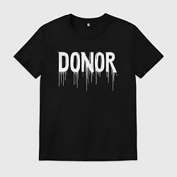 Футболка хлопковая мужская Донор граффити-стиль, цвет: черный