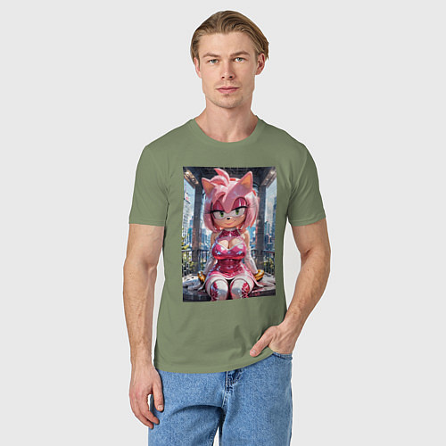 Мужская футболка Эми Роуз из Somic строит глазки / Авокадо – фото 3