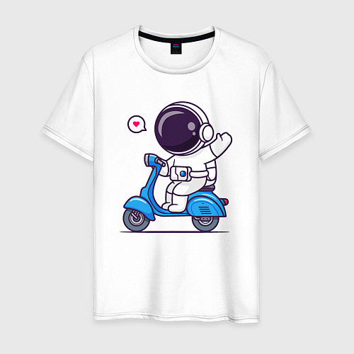 Мужская футболка Moto spaceman / Белый – фото 1