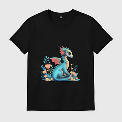 Мужская футболка Бирюзовый дракон