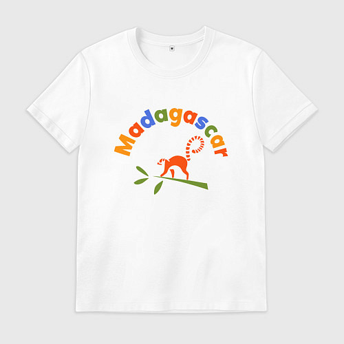 Мужская футболка Лемур в Мадагаскаре / Белый – фото 1