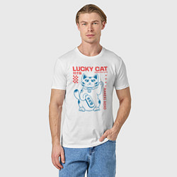 Футболка хлопковая мужская Maneki neko, цвет: белый — фото 2