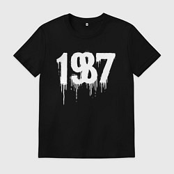 Мужская футболка 1987 растекшиеся капли