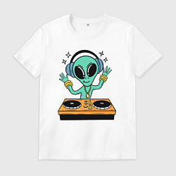 Мужская футболка Диджей инопланетянин
