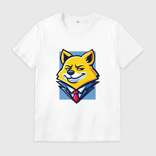 Мужская футболка Ехидный лис / Белый – фото 1