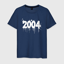 Футболка хлопковая мужская Граффити 2004 года, цвет: тёмно-синий