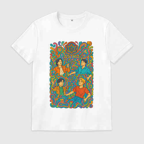 Мужская футболка Astro психоделика / Белый – фото 1