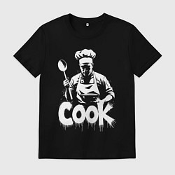 Мужская футболка Повар с большой ложкой