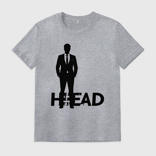 Мужская футболка Руководитель в деловом костюме / Меланж – фото 1