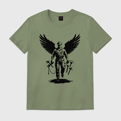 Мужская футболка Крылатый мастер с инструментами