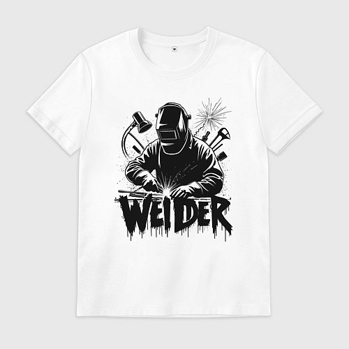 Мужская футболка Сварщик граффити / Белый – фото 1
