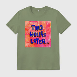 Футболка хлопковая мужская 2 часа спустя, цвет: авокадо