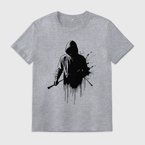 Мужская футболка Художник граффити / Меланж – фото 1