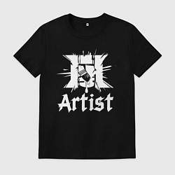 Мужская футболка Художник логотип с кистью