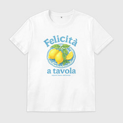 Футболка хлопковая мужская Felicita a tavola, цвет: белый