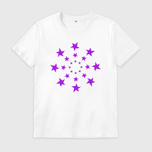 Мужская футболка Звезды кругом / Белый – фото 1