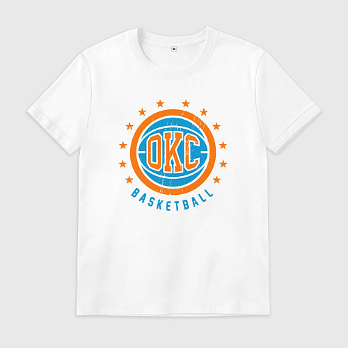 Мужская футболка OKC basketball team / Белый – фото 1