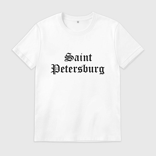 Мужская футболка Saint Petersburg - Russia / Белый – фото 1
