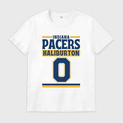 Мужская футболка Indiana Pacers - Haliburton / Белый – фото 1