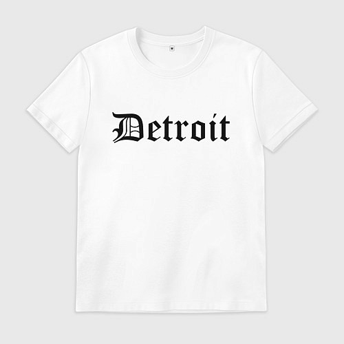 Мужская футболка Detroit Michigan - USA / Белый – фото 1