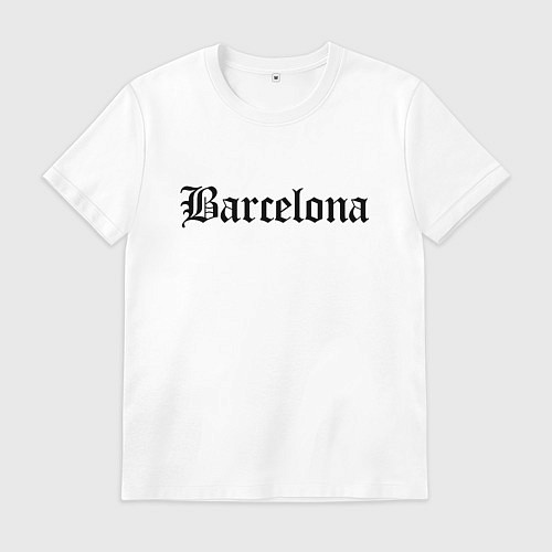 Мужская футболка Barcelona Catalonia - Spain / Белый – фото 1