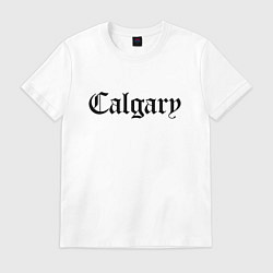 Футболка хлопковая мужская Calgary - Canada, цвет: белый