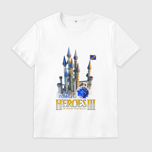 Мужская футболка Heroes of might and magic 3 Tower / Белый – фото 1