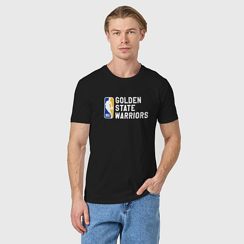 Мужская футболка Голден Стэйт Уорриорз - баскетбол / Черный – фото 3