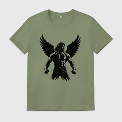 Мужская футболка Майк Тайсон с крыльями и шевелюрой