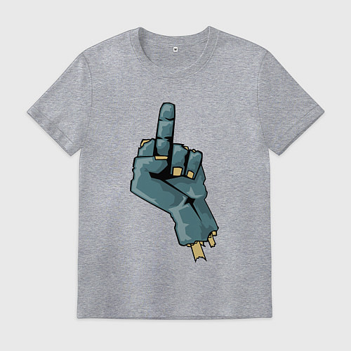 Мужская футболка Zombie fuck / Меланж – фото 1