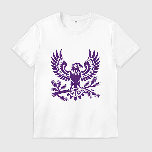 Мужская футболка Орёл расправил крылья / Белый – фото 1