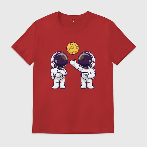 Мужская футболка Космические друзья / Красный – фото 1