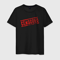 Футболка хлопковая мужская Censored, цвет: черный