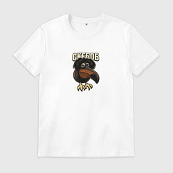 Мужская футболка Скебоб птица мем