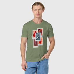 Футболка хлопковая мужская Твои губы, цвет: авокадо — фото 2