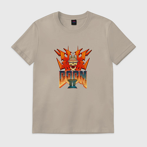 Мужская футболка Doom2 logo / Миндальный – фото 1