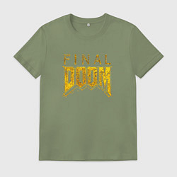 Мужская футболка Doom final gold logo