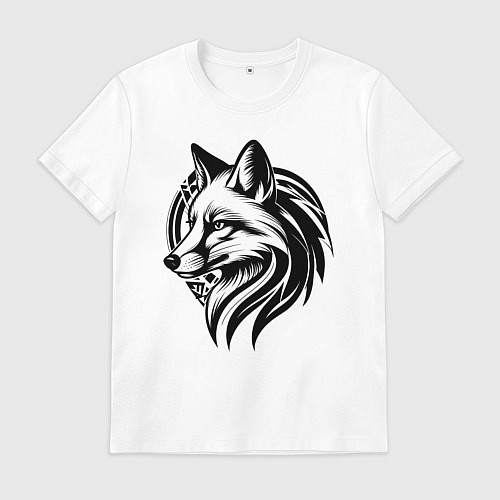 Мужская футболка Лисий логотип / Белый – фото 1