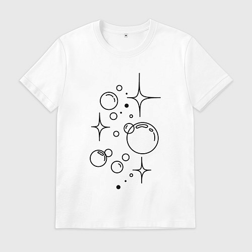 Мужская футболка Мыльные пузыри / Белый – фото 1