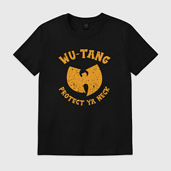 Футболка хлопковая мужская Wu-Tang protect ya neck, цвет: черный