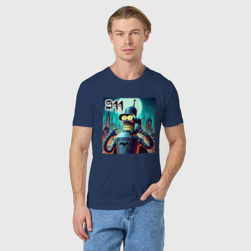 Мужская футболка Бендермен оператор службы спасения / Тёмно-синий – фото 3
