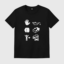 Мужская футболка Руки в масле - я люблю автомобили